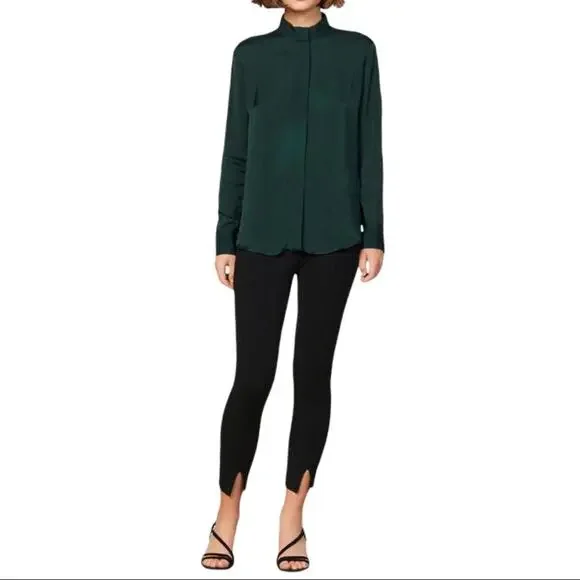 Sandro green Verden lace inset‎ blouse small new - Picture 2 of 11